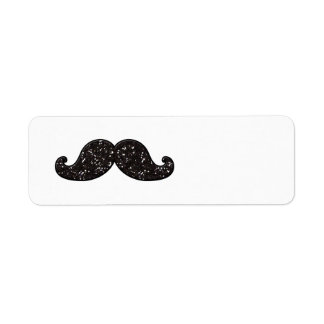 ETIQUETA DIVERTIR AL PURPURINA NEGRO MUSTACHE