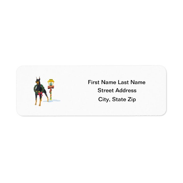 Etiqueta Doberman Pinscher (Frente)