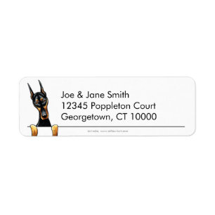 Etiqueta Doberman Pinscher Clean