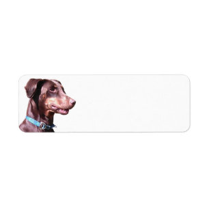 Etiqueta Doberman Pinscher Red