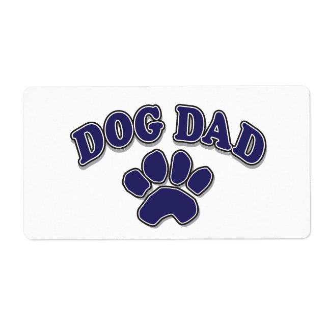 Etiqueta Dog Dad (Frente)