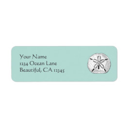 Etiqueta Dólar de arena ventilado en la dirección de la pla