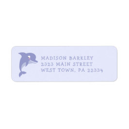 Etiqueta Dolphin Kid's Cute Return Address Label