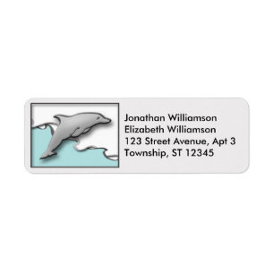 Etiqueta Dolphin on the Water Return Address Labels
