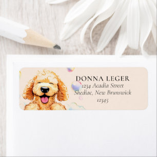 Etiqueta Domicilio personal del perro Goldendoodle Labradoo