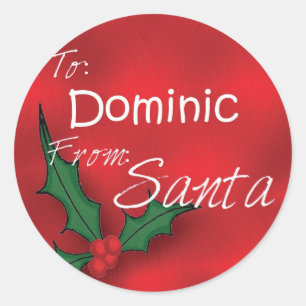 Etiqueta Dominica personalizada Holly41