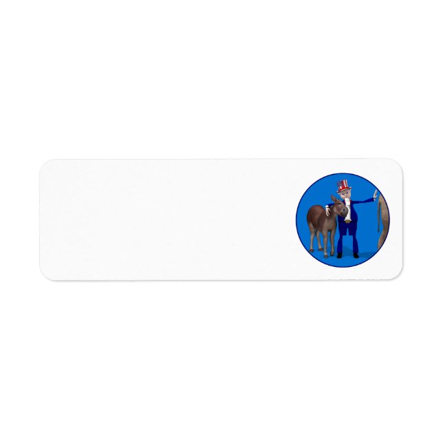 Etiqueta Donkey Lover Tío Sam (Frente)