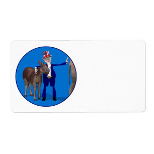 Etiqueta Donkey Lover Tío Sam