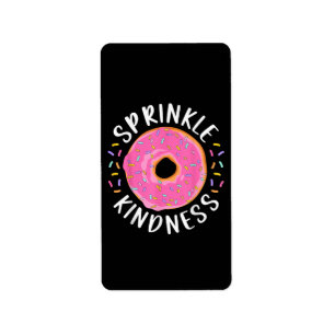 Etiqueta Donut Sprinkle Kindness Chicas graciosas