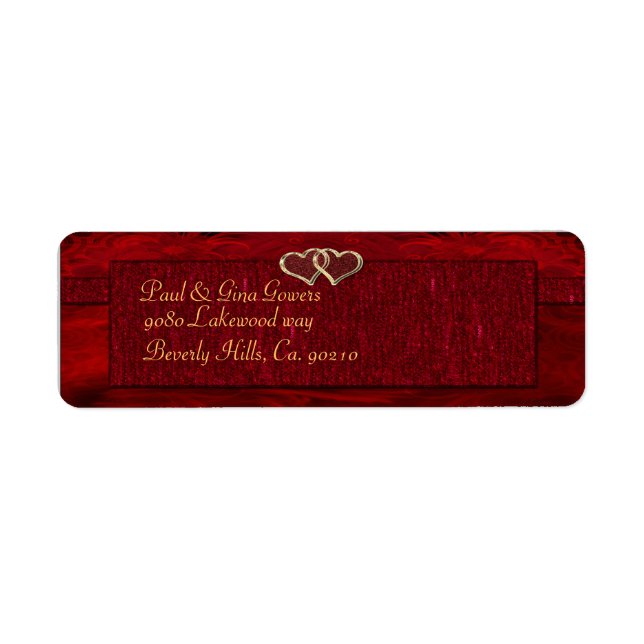 Etiqueta Dos anillos Bodas dorados (Frente)