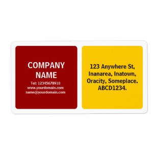 Etiqueta Dos colores - Ruby y Amber