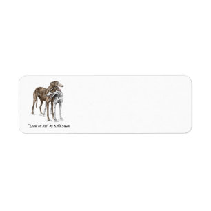 Etiqueta Dos Greyhound Friends Dog Art