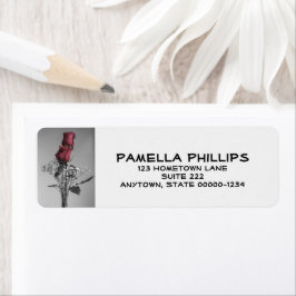 Etiqueta Dos Rosas rojos destrozados | Fotografía de vida r