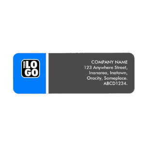 Etiqueta Dos tonos - Azul medio y gris