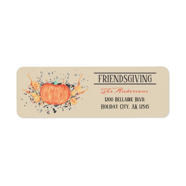 Etiqueta Dotación de calabazas acuáticas (Frente)