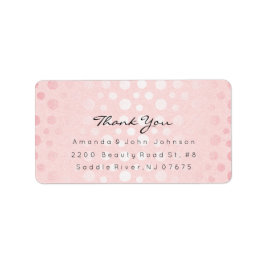 Etiqueta Dots de oro Rosa Rosado Broche de Cepillo Gracias