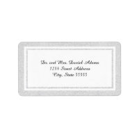 Double White Glitter Trim - Address Label