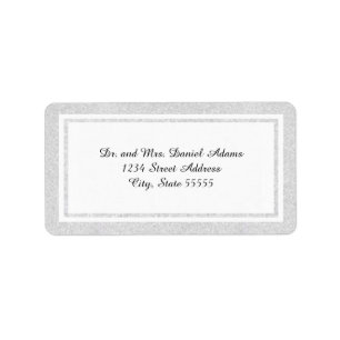 Etiqueta Double White Glitter Trim - Address Label