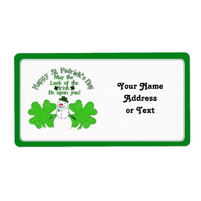 Etiqueta Douglas Lucky Snowman (Frente)