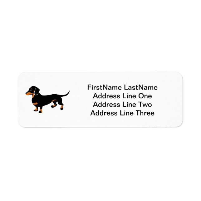Etiqueta Doxie Dog Love - Cute Little Dachshund (Frente)