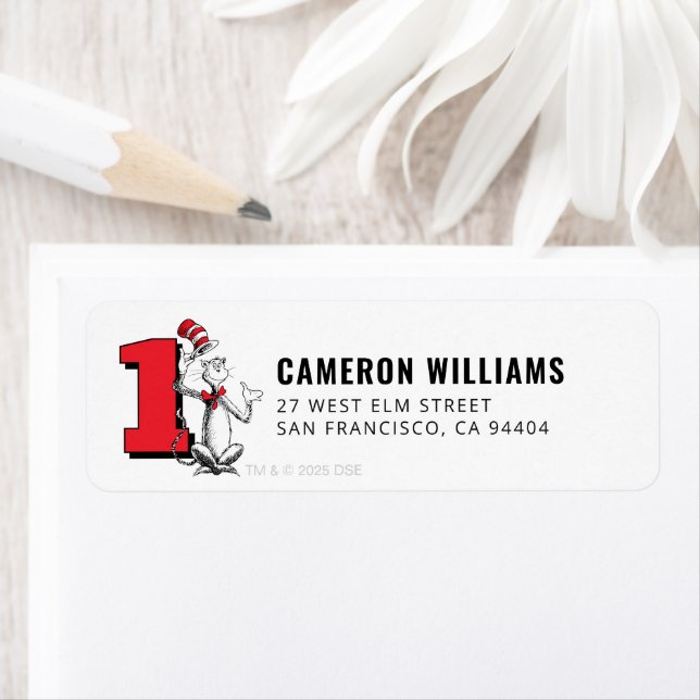 Etiqueta Dr. Seuss - Caracteres | Cumpleaños de los niños (In situ)