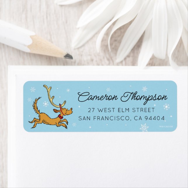 Etiqueta Dr. Seuss | Cumpleaños de Grinch's Max Winter (In situ)
