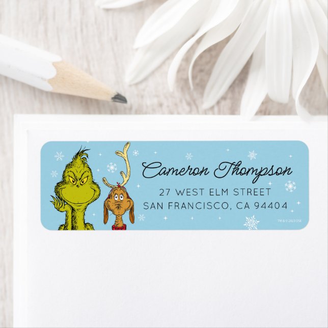 Etiqueta Dr. Seuss | Cumpleaños Grinch y Max Winter (In situ)
