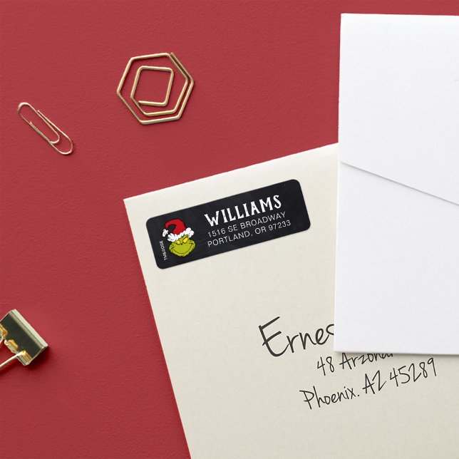 Etiqueta Dr. Seuss | Feliz Grinchmas La Fiesta Grinch (Label on envelope)