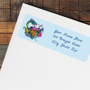 Etiqueta Dragón de agua chino Koi Fish