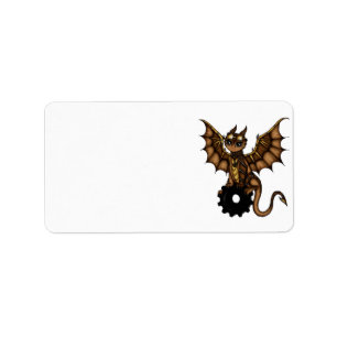 Etiqueta Dragón de Steampunk