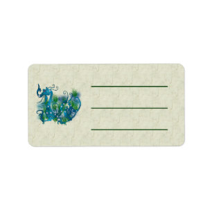 Etiqueta Dragón Jeweled azul