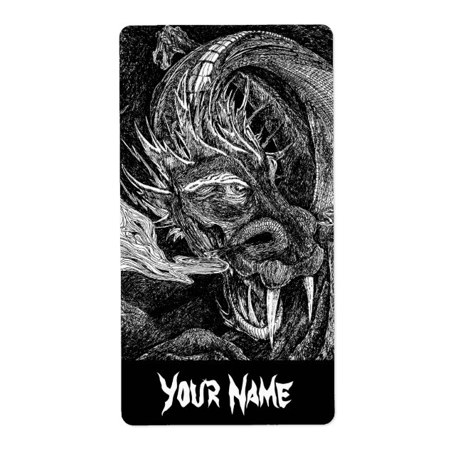 Etiqueta Dragon 'Name' label grande (Frente)