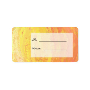 Etiqueta Dragones Naranja ocular y monograma negro