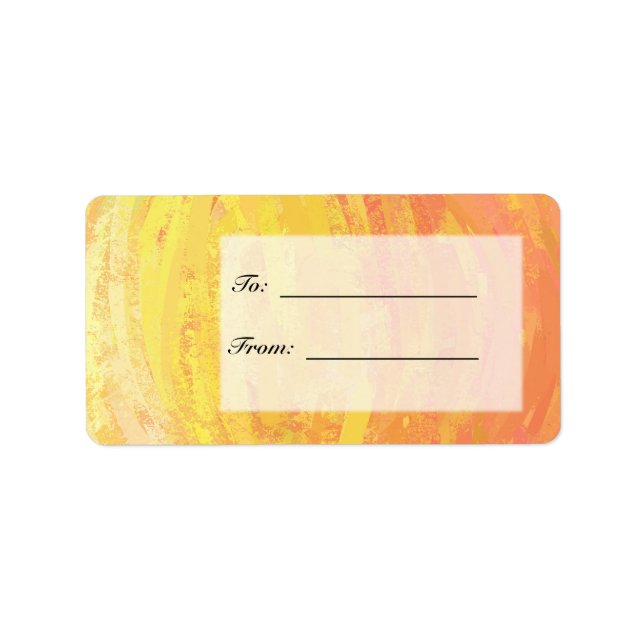 Etiqueta Dragones Naranja ocular y monograma negro (Frente)