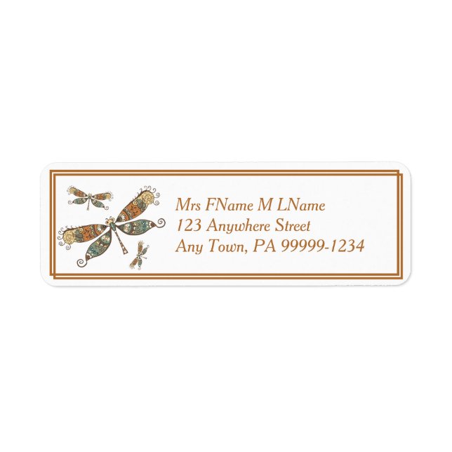 Etiqueta Dragonflies (Frente)