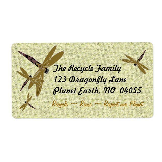 Etiqueta Dragonflies (Frente)