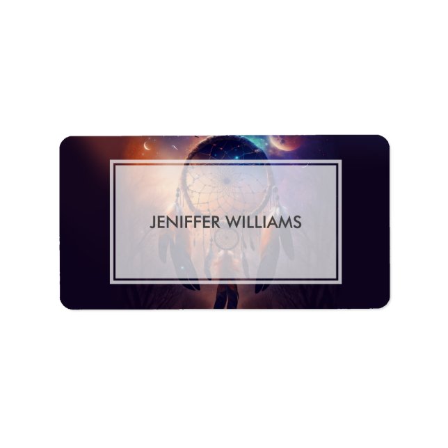 Etiqueta Dreamcatcher en el bosque (Frente)