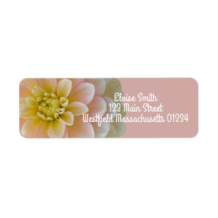 Etiqueta Dreamer Dahlia Flower personalizado