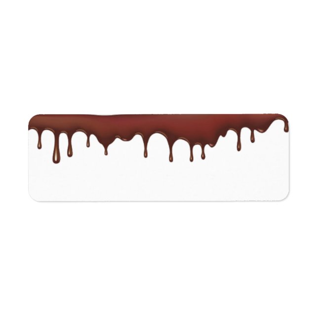 Etiqueta Dripping Chocolate Address Labels (Frente)