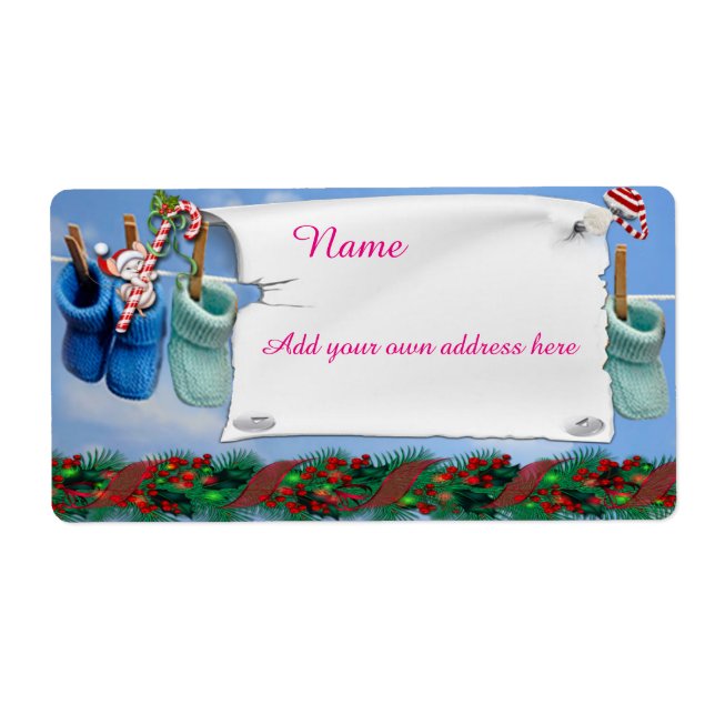 Etiqueta Ducha de bebé (Frente)