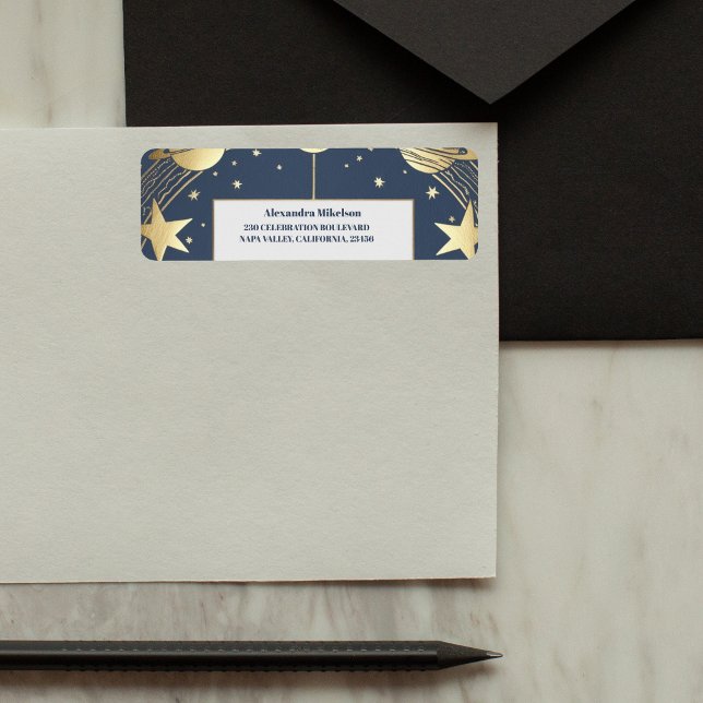 Etiqueta Ducha de Novia Celestial Luna Creciente (Subido por el creador)