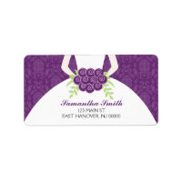 Ducha de novia Purple Damask
