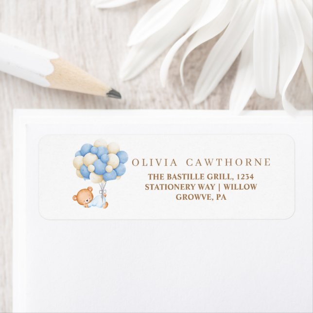 Etiqueta Ducha Teddy Bear Baby (In situ)