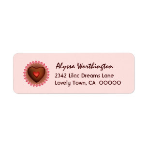 Etiqueta Dulce corazón Chocolate Candy A01