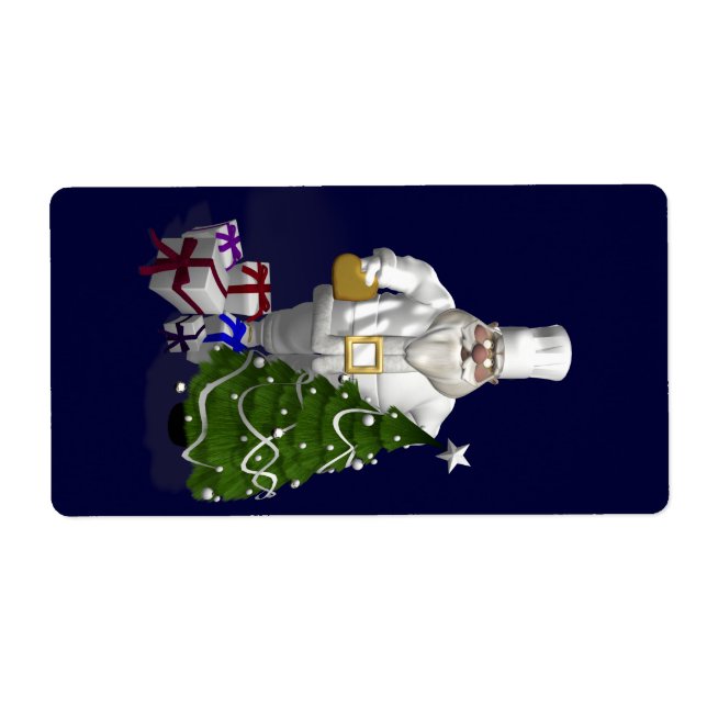 Etiqueta Dulce Santa Claus Chef (Frente)