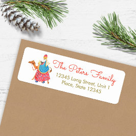 Etiqueta Dulces Tres Reyes Magos Fiesta de Navidad