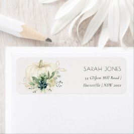 Etiqueta Dusky Blue Green Gold Succulum dirección de calaba