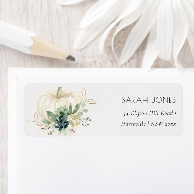 Etiqueta Dusky Blue Green Gold Succulum dirección de calaba (In situ)