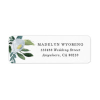 Dusty Blue Floral Garden Watercolor Rústico Boda