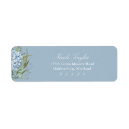Etiqueta Dusty Blue Hydrangea Return Address Labels